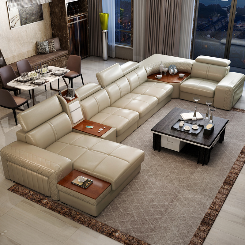 Home Cinema Room Accessories - Hakiki Deri Modern Kanepeler Minimalist Lüks