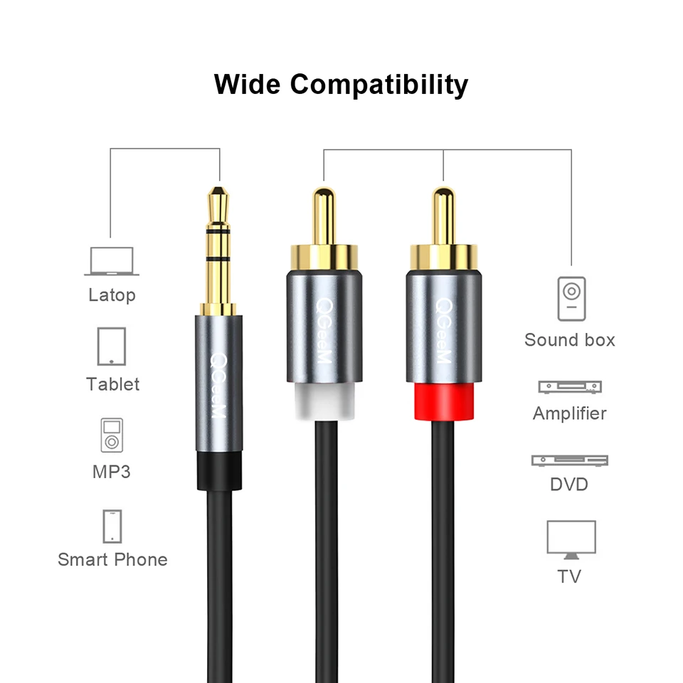 QGeeM RCA Kablosu 2RCA - 3.5mm - Home Cinema Idea incelemesi ve fiyatı