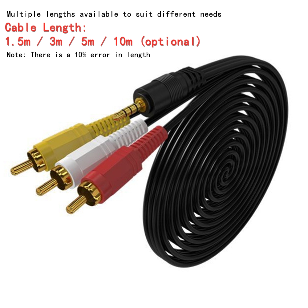 3.5mm 3 RCA Ses Video Kablosu  - Home Cinema Idea incelemesi ve fiyatı