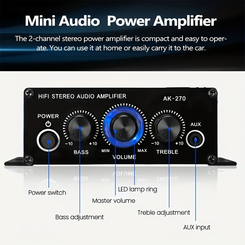 AK-270 400W Mini Güç Amplifika - Home Cinema Idea incelemesi ve fiyatı
