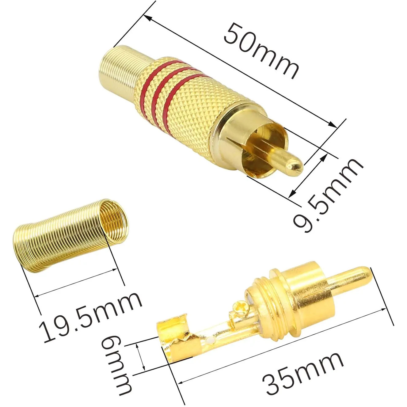 4 adet RCA fiş altın kaplama l - Home Cinema Idea incelemesi ve fiyatı